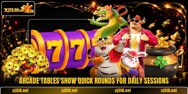 Arcade tables show quick rounds for daily sessions Arcade tables show quick rounds for daily sessions