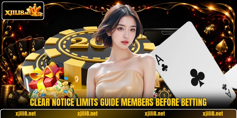 Clear notice limits guide members before betting Clear notice limits guide members before betting