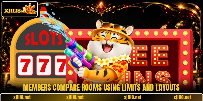 Members compare rooms using limits and layouts Members compare rooms using limits and layouts
