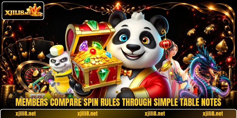 Members compare spin rules through simple table notes Members compare spin rules through simple table notes
