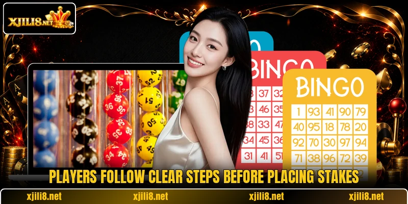 Players follow clear steps before placing stakes Players follow clear steps before placing stakes