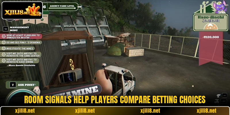 Room signals help players compare betting choices Room signals help players compare betting choices