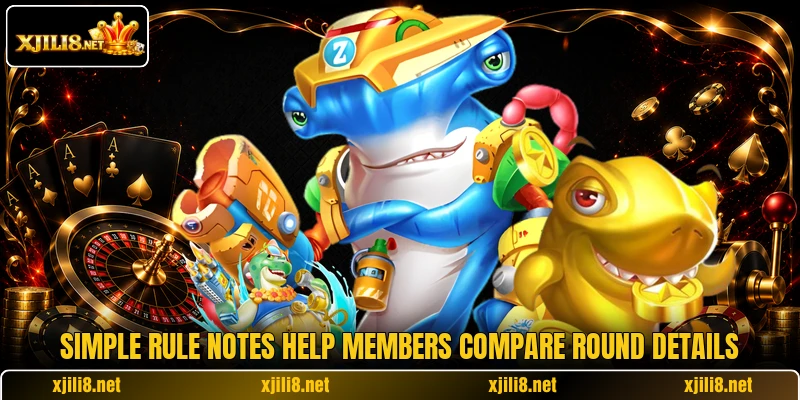Simple rule notes help members compare round details Simple rule notes help members compare round details