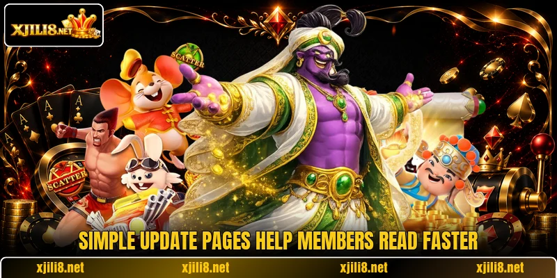 Simple update pages help members read faster Simple update pages help members read faster